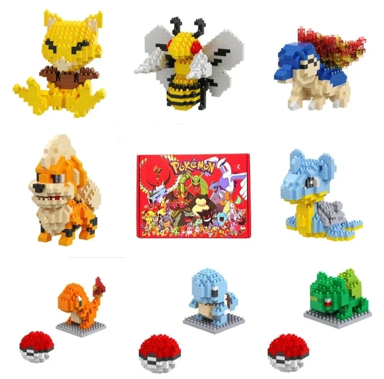 Blocs de construction à pince Pokémon dans un coffret cadeau de Noël pratique