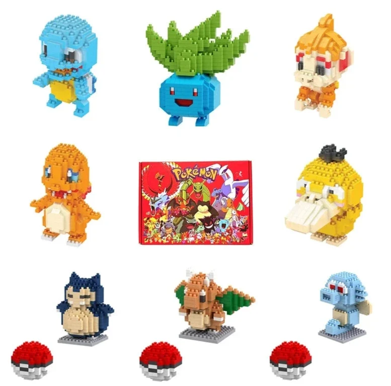 Blocs de construction à pince Pokémon dans un coffret cadeau de Noël pratique