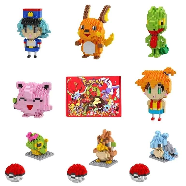 Blocs de construction à pince Pokémon dans un coffret cadeau de Noël pratique