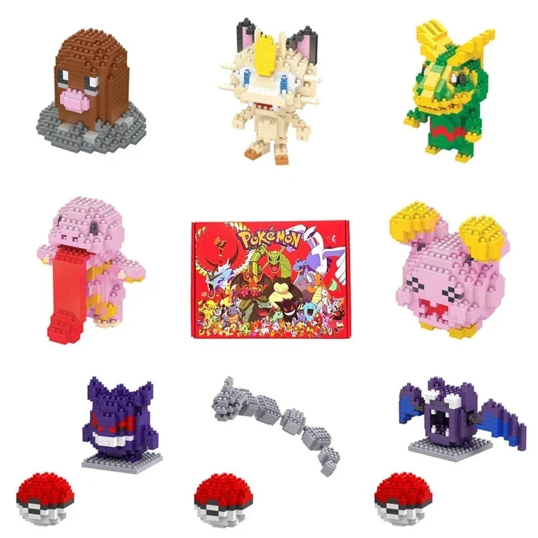 Blocs de construction à pince Pokémon dans un coffret cadeau de Noël pratique
