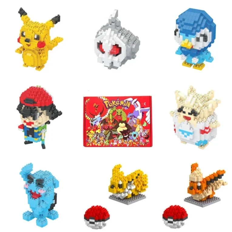 Blocs de construction à pince Pokémon dans un coffret cadeau de Noël pratique