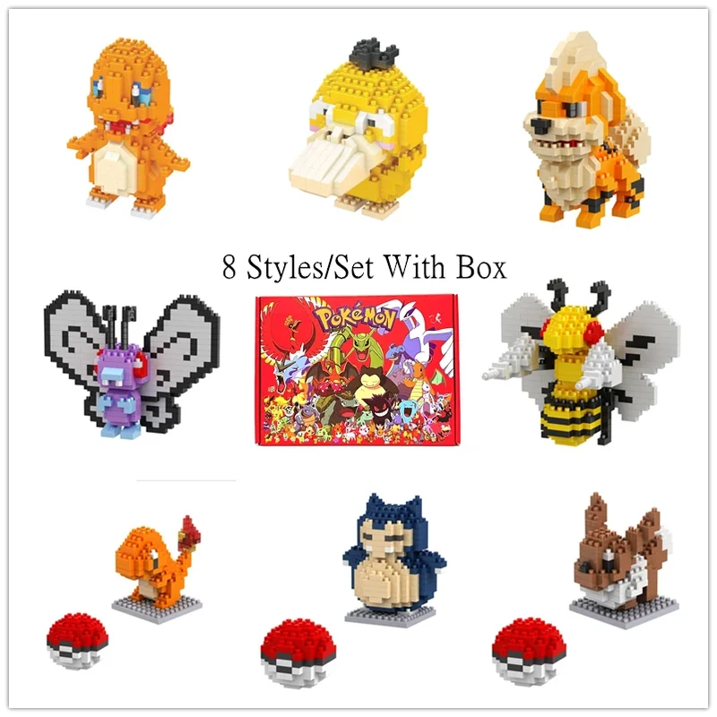 Blocs de construction à pince Pokémon dans un coffret cadeau de Noël pratique