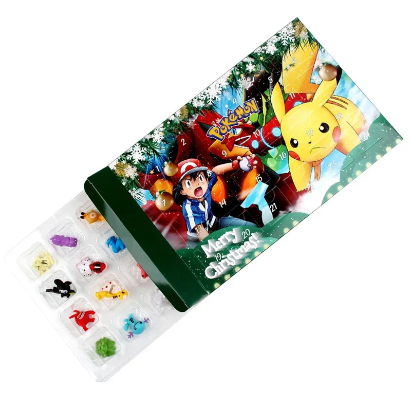 Calendrier de l'Avent Pokémon avec motif Pikachu et Ash