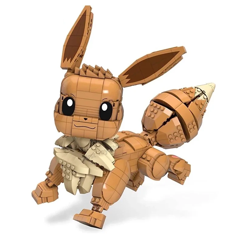 Pokémon Jumbo Évoli (30 cm), jeu de construction avec figurine mobile