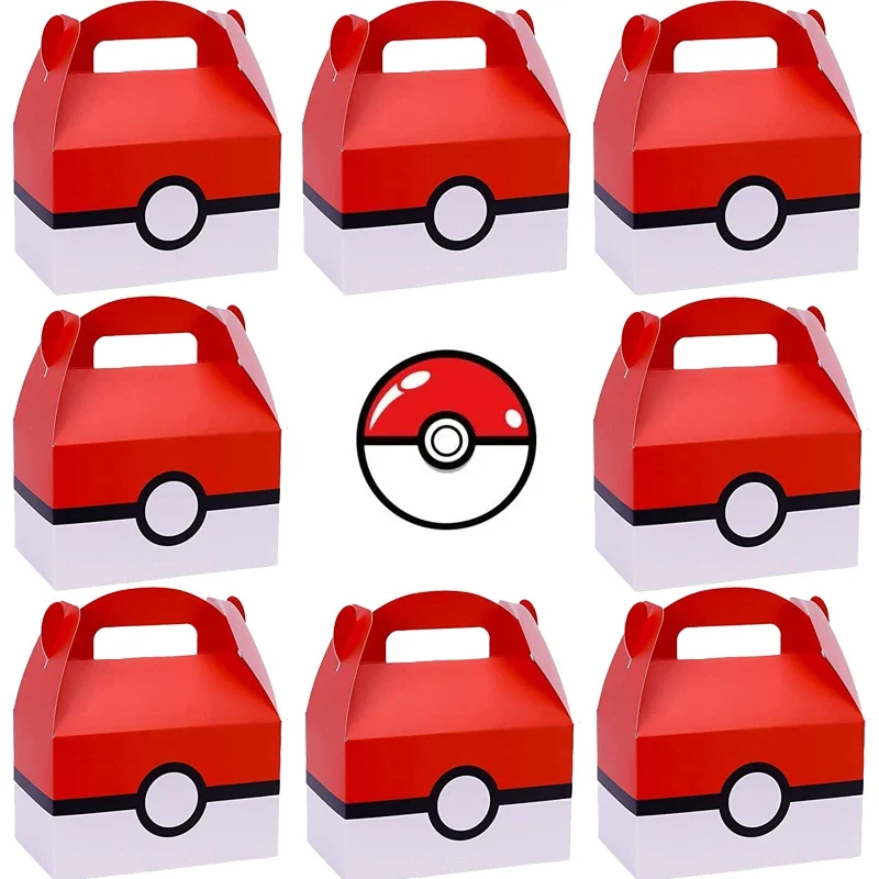 Boîte d'anniversaire Pikachu ou Pokeball pour bonbons, etc.