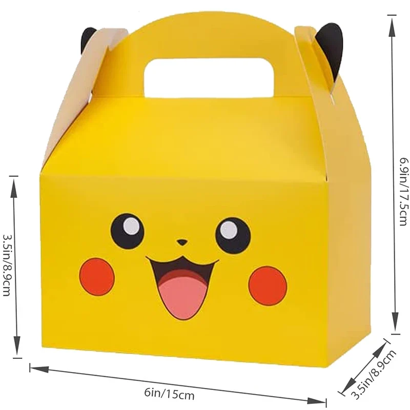 Boîte d'anniversaire Pikachu ou Pokeball pour bonbons, etc.