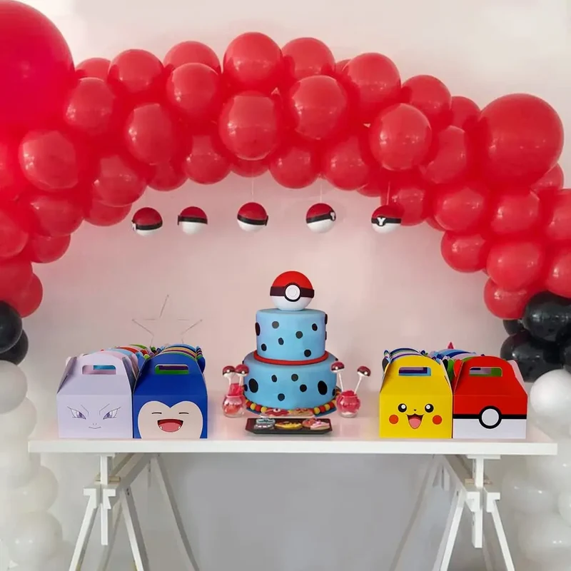 Boîte d'anniversaire Pikachu ou Pokeball pour bonbons, etc.