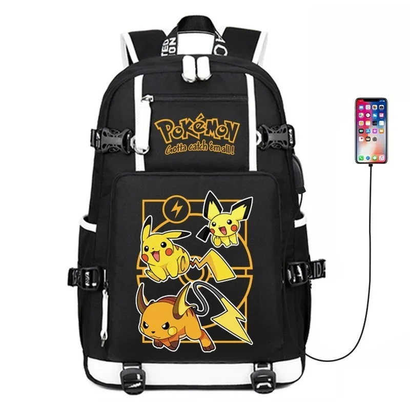 Sac à dos Charizard, Mewtwo, Gengar, Turok avec port USB (env. 47x30x15cm)