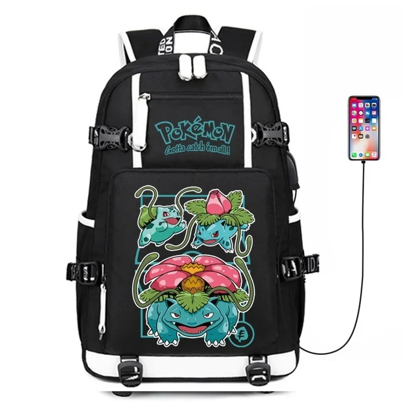 Sac à dos Charizard, Mewtwo, Gengar, Turok avec port USB (env. 47x30x15cm)