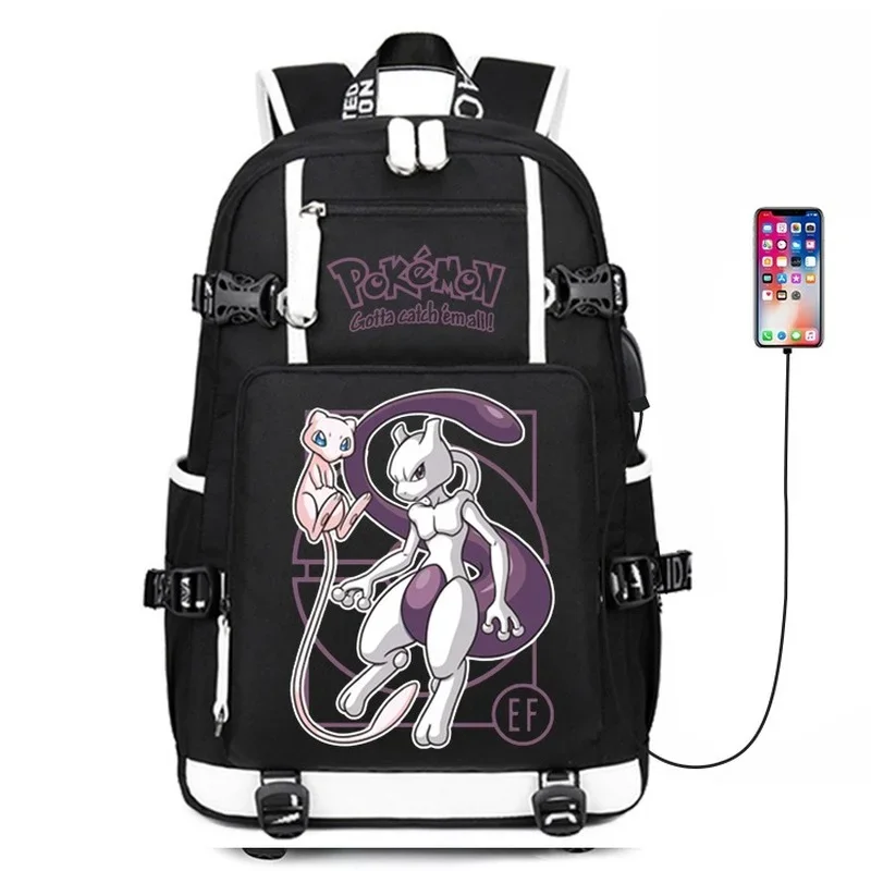Sac à dos Charizard, Mewtwo, Gengar, Turok avec port USB (env. 47x30x15cm)