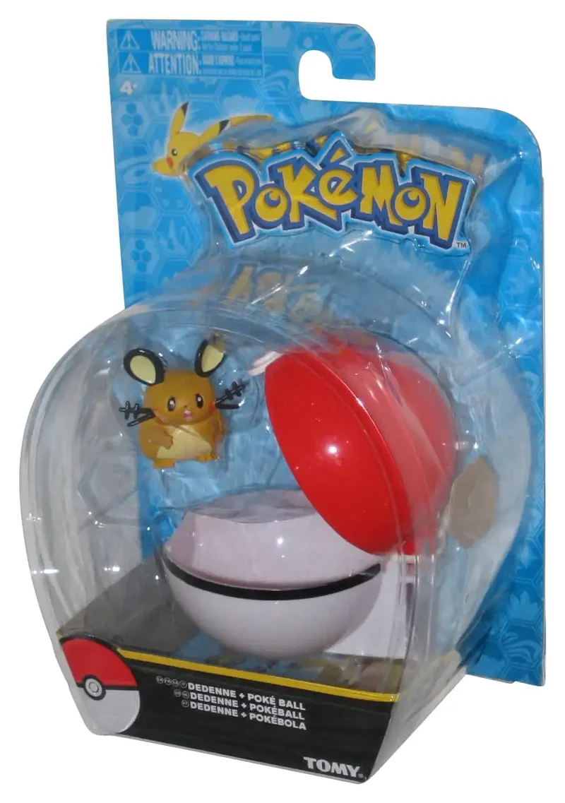 Pokémon Pikachu eF-eM Noibat Dedenne avec Pokeball