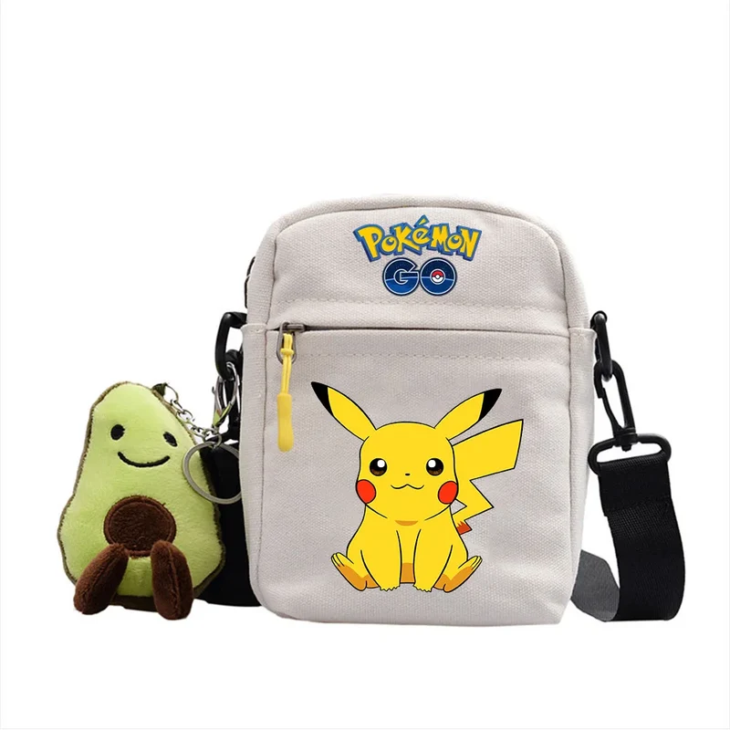 Sac besace motifs Pokémon et pendentif peluche avocat