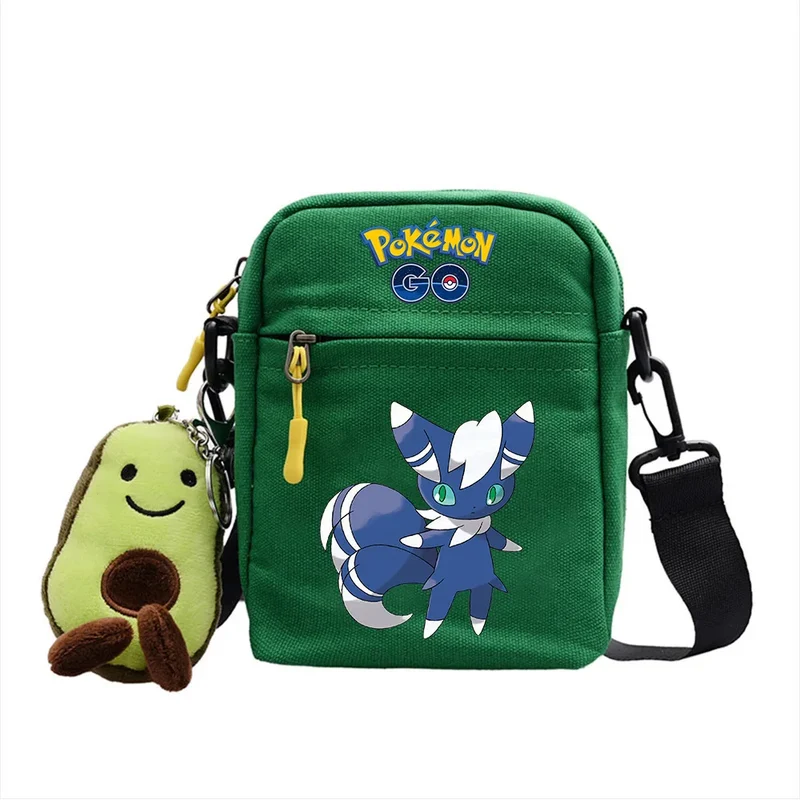 Sac besace motifs Pokémon et pendentif peluche avocat