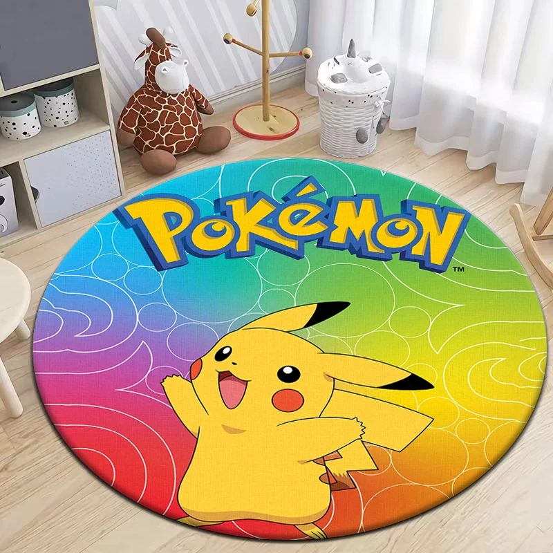 Tapis Pokémon Pikachu Eevee de forme ronde - nombreux motifs
