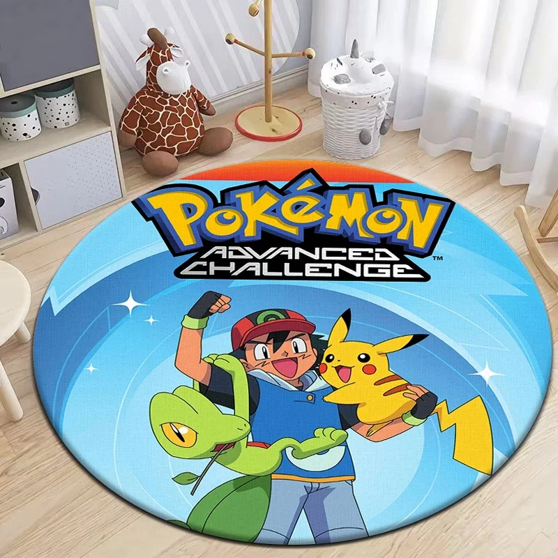Tapis Pokémon Pikachu Eevee de forme ronde - nombreux motifs