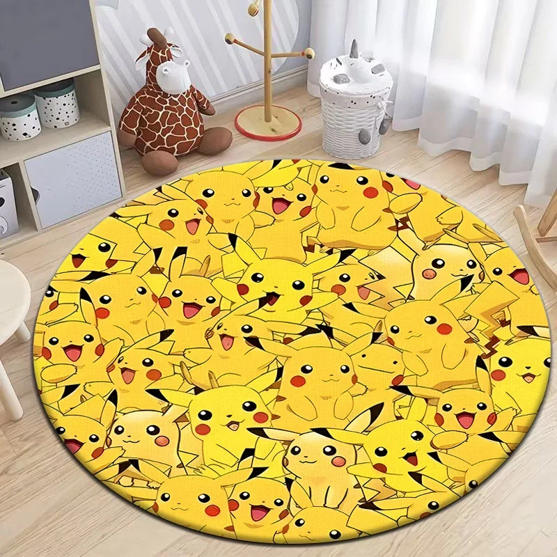 Tapis Pokémon Pikachu Eevee de forme ronde - nombreux motifs