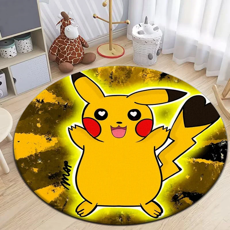 Tapis Pokémon Pikachu Eevee de forme ronde - nombreux motifs