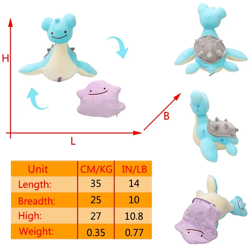 Peluche Pokémon Idem Flip 2en1 - nombreux motifs