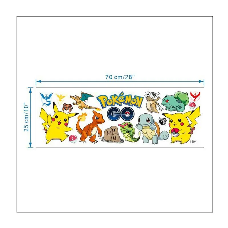 Sticker décoration murale Pokemon tatouage mural