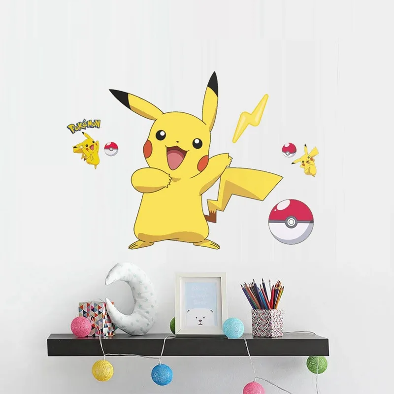 Pikachu sticker mural autocollant décoration murale
