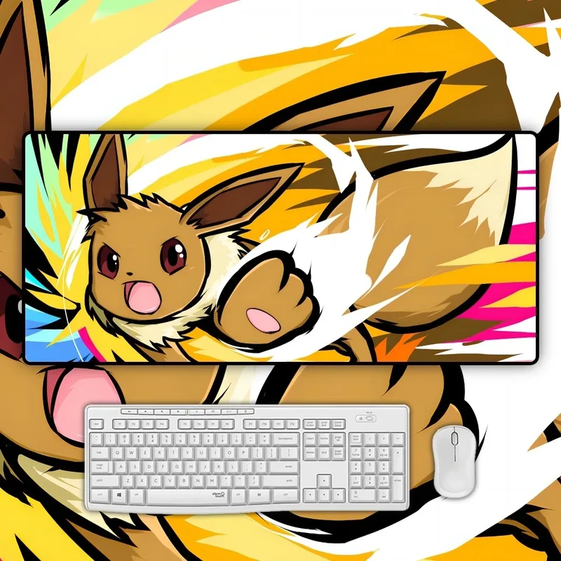 Grand tapis de souris de jeu Anime Pokemon avec différents motifs