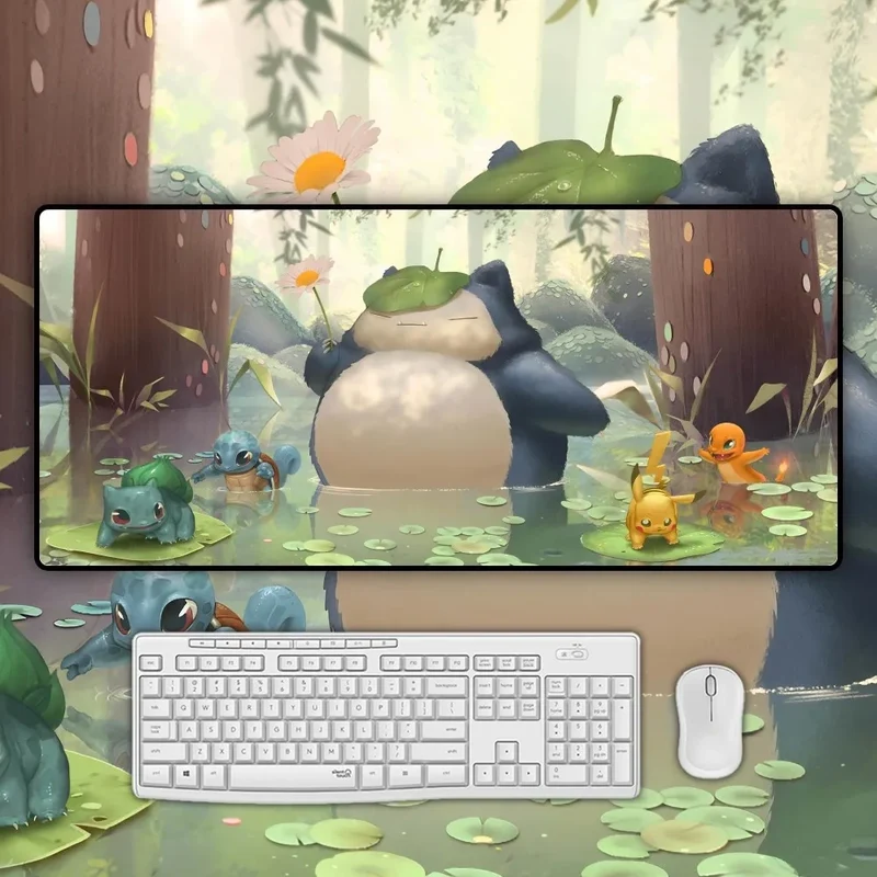 Grand tapis de souris de jeu Anime Pokemon avec différents motifs