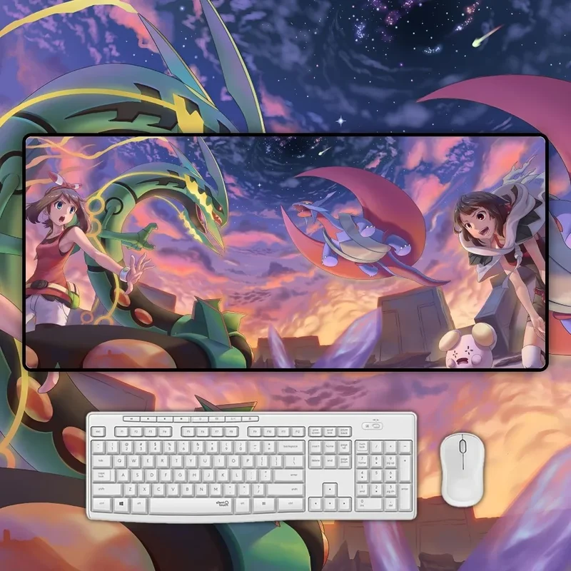 Grand tapis de souris de jeu Anime Pokemon avec différents motifs