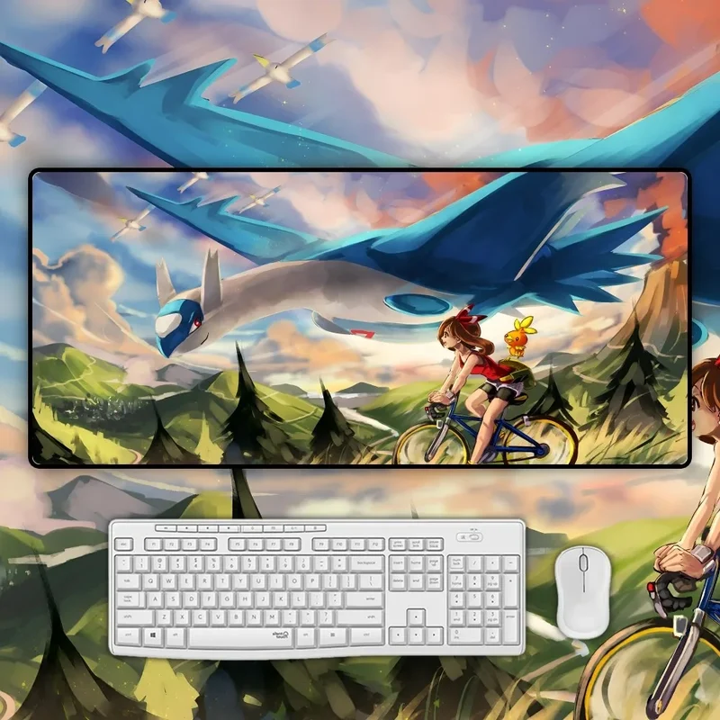 Grand tapis de souris de jeu Anime Pokemon avec différents motifs