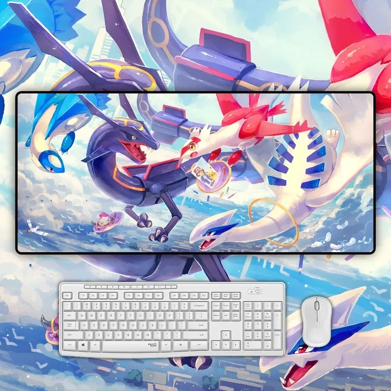 Grand tapis de souris de jeu Anime Pokemon avec différents motifs