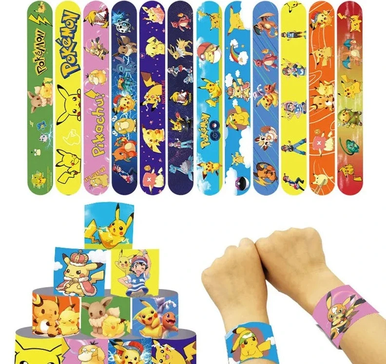 3, 6 ou 12 bracelets Pokémon pour enfants