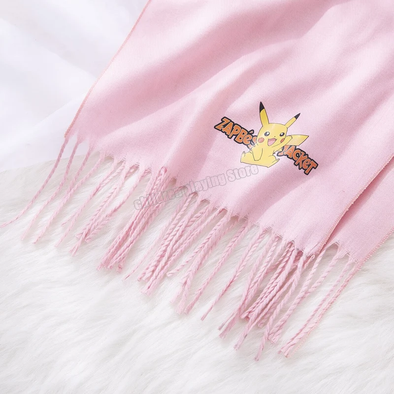 Écharpe Pokemon moelleuse pour enfants de différentes couleurs
