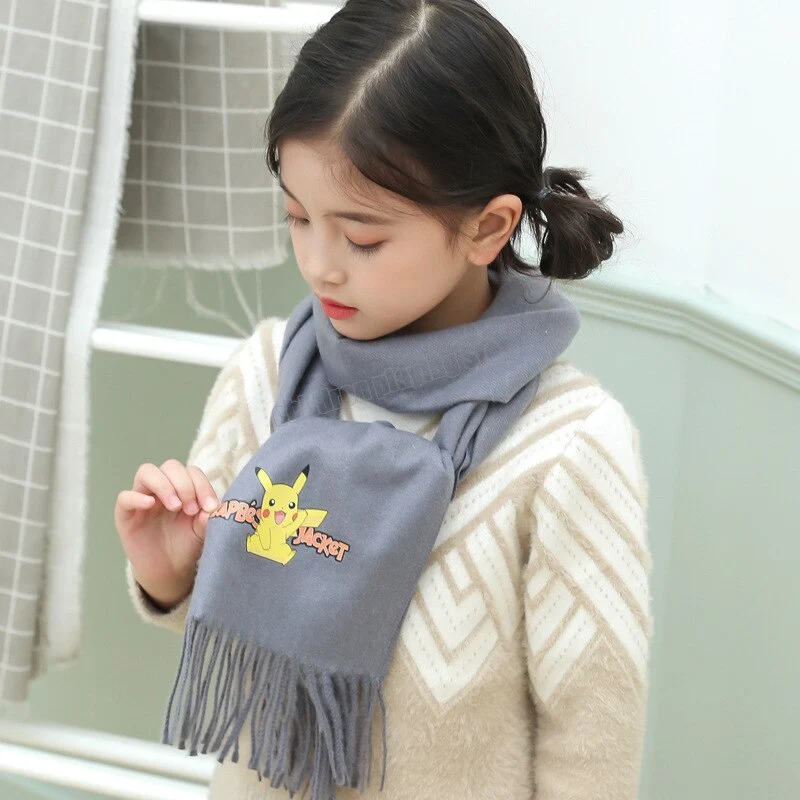 Écharpe Pokemon moelleuse pour enfants de différentes couleurs