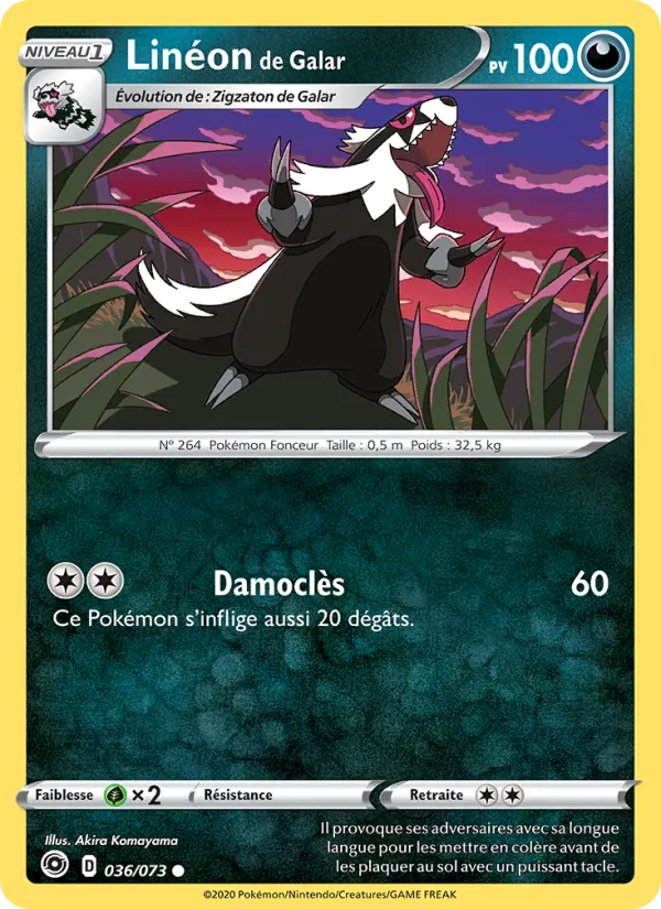 Linéon de Galar 36/73 — EB03.5 – La Voie du Maître — Carte Pokémon française