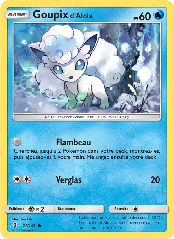 Goupix d’Alola 21/145 — SL2 – Gardiens Ascendants — Carte Pokémon française