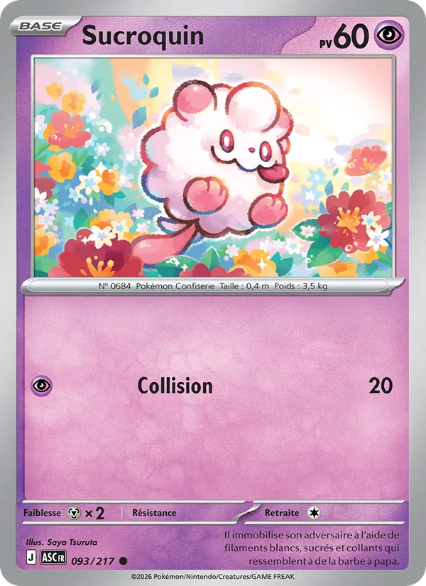 Sucroquin 93/217 — ME02.5 – Héros Transcendants — Carte Pokémon française