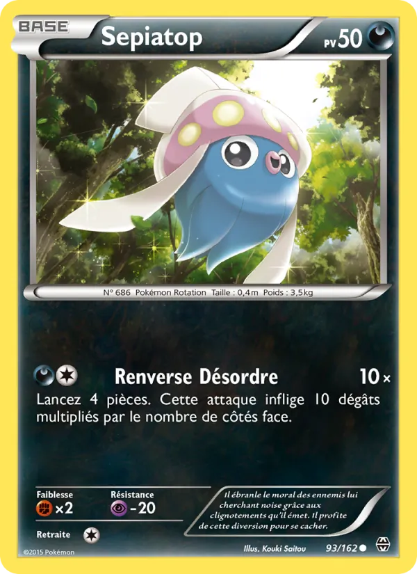 Sepiatop 93/162 — XY8 – Impulsion Turbo — Carte Pokémon française