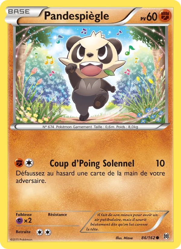 Pandespiègle 86/162 — XY8 – Impulsion Turbo — Carte Pokémon française