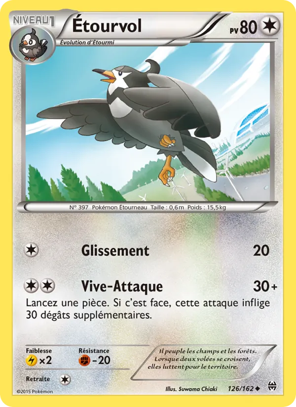Étourvol 126/162 — XY8 – Impulsion Turbo — Carte Pokémon française