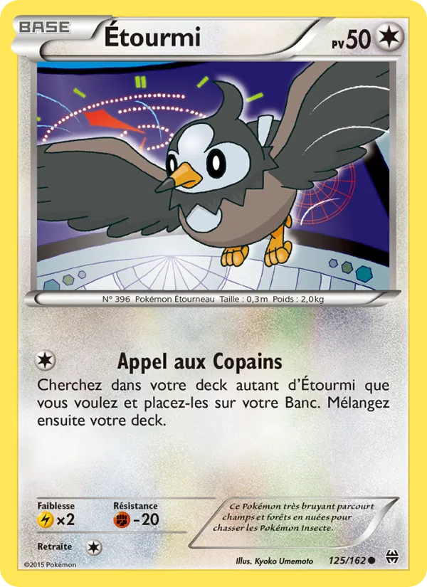 Étourmi 125/162 — XY8 – Impulsion Turbo — Carte Pokémon française