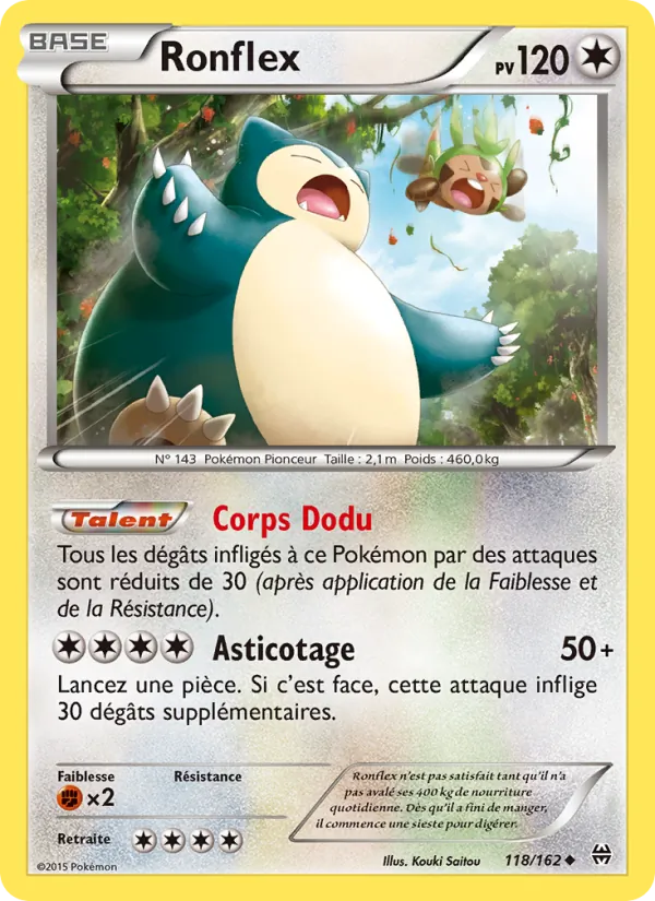 Ronflex 118/162 — XY8 – Impulsion Turbo — Carte Pokémon française