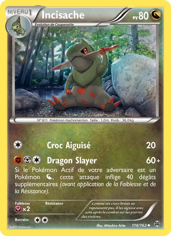 Incisache 110/162 — XY8 – Impulsion Turbo — Carte Pokémon française