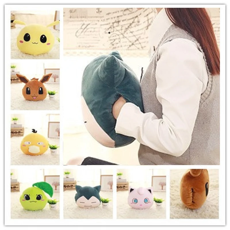 Gants Pokemon chauffe-mains Ronflex, Eevee, Enton - différents motifs