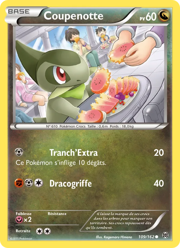 Coupenotte 109/162 — XY8 – Impulsion Turbo — Carte Pokémon française