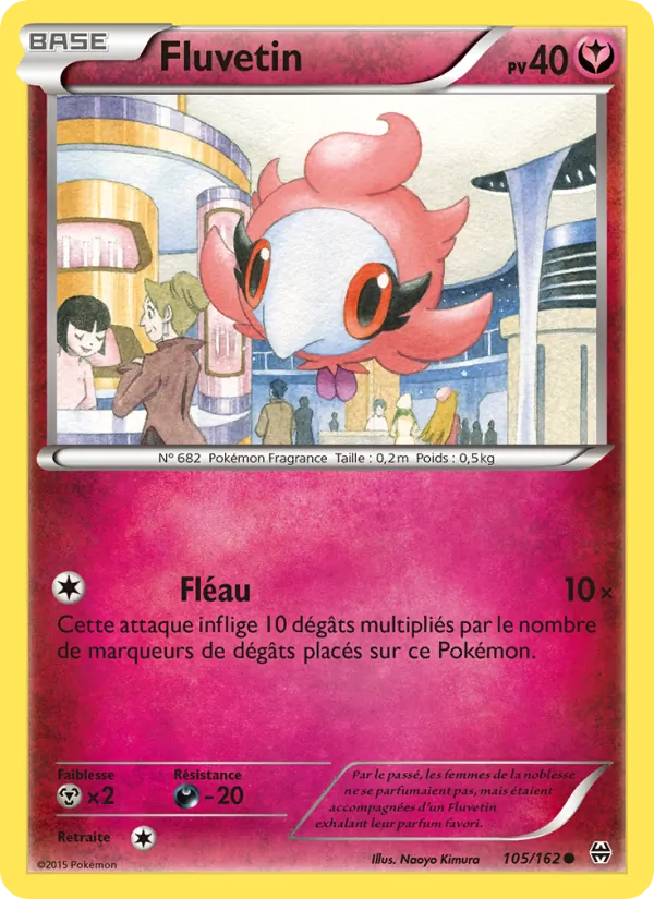 Fluvetin 105/162 — XY8 – Impulsion Turbo — Carte Pokémon française