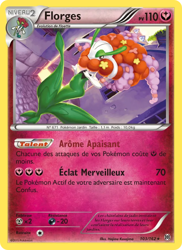 Florges 103/162 — XY8 – Impulsion Turbo — Carte Pokémon française