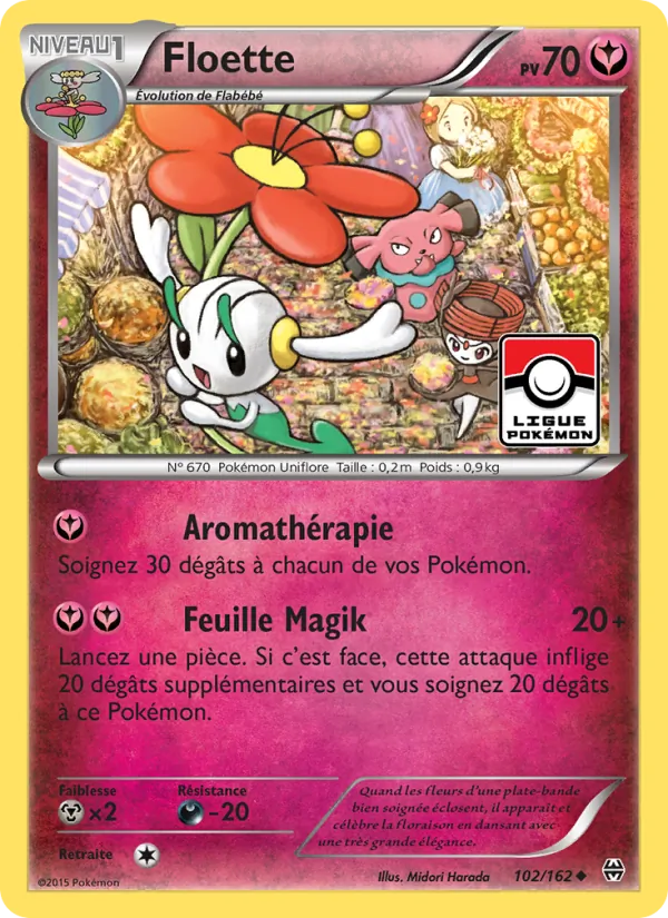 Floette 102/162 — XY8 – Impulsion Turbo — Carte Pokémon française