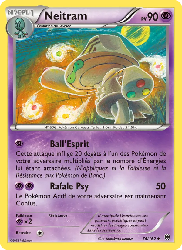 Neitram 74/162 — XY8 – Impulsion Turbo — Carte Pokémon française