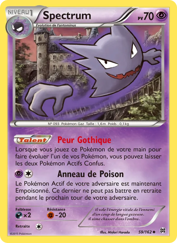 Spectrum 59/162 — XY8 – Impulsion Turbo — Carte Pokémon française