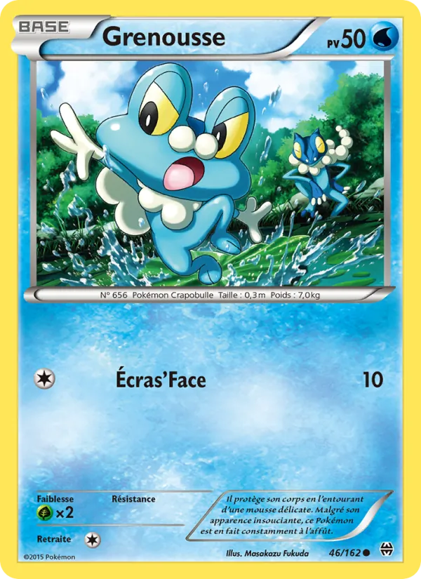 Grenousse 46/162 — XY8 – Impulsion Turbo — Carte Pokémon française