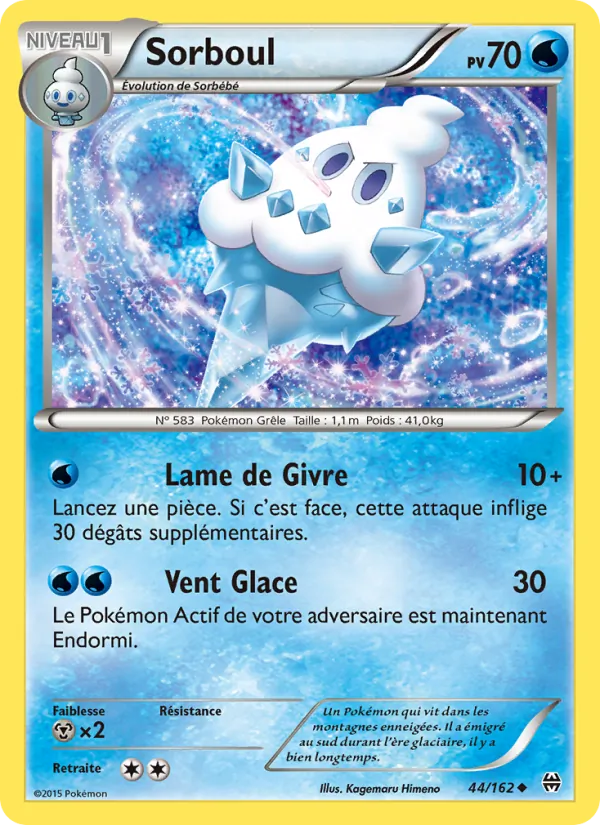 Sorboul 44/162 — XY8 – Impulsion Turbo — Carte Pokémon française